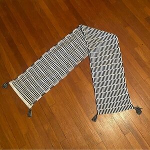 Black and White Striped Table Runner